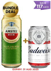24 Amstel Regular Can 50CL+24 Budweiser Can 33CL.